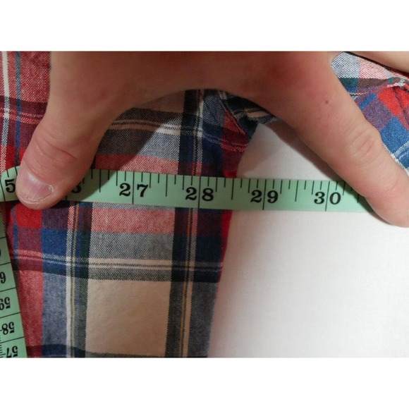 NWT VTG Apparel Workshop Indigo XXL Red Blue Plaid Button Down Shirt Long Sleeve - Picture 10 of 10